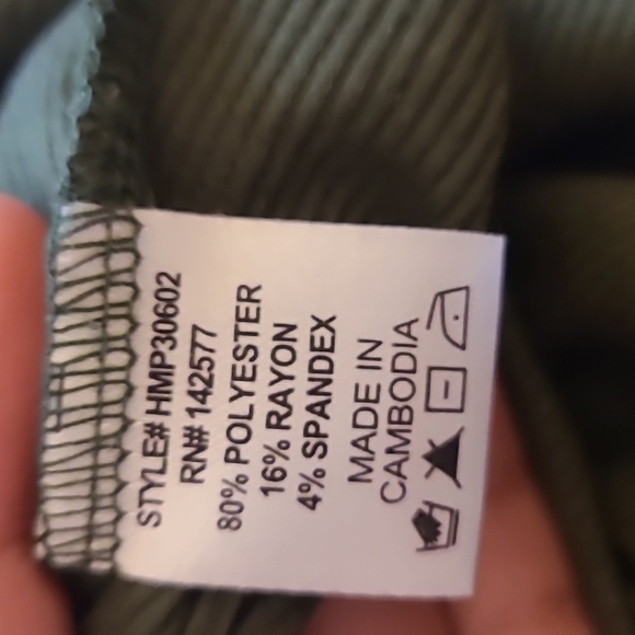 Haute Monde Olive Green Wide Leg Jumper Ribbed Small‎ - Picture 4 of 4